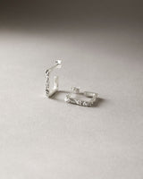 Nootka small structura hoops silver