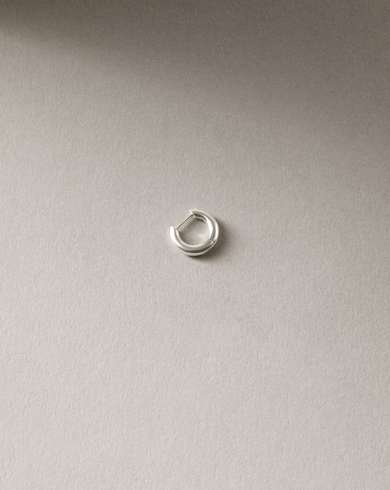 Nootka polished mini hoop silver