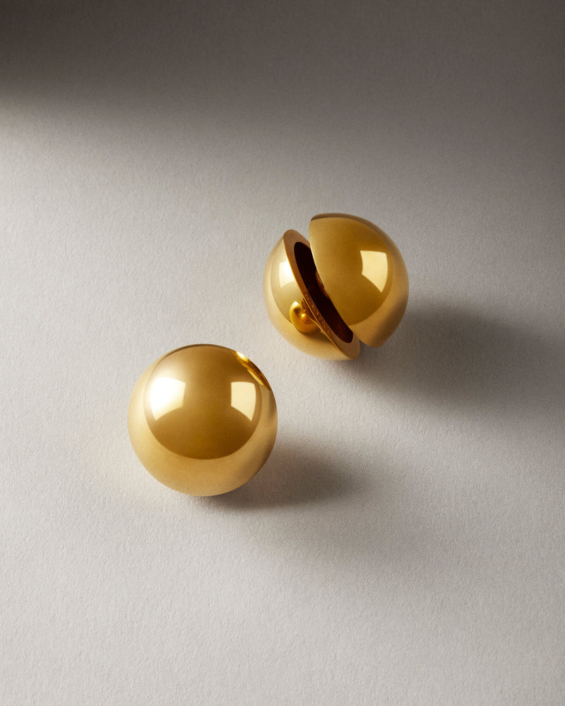 Sphere earrings gold