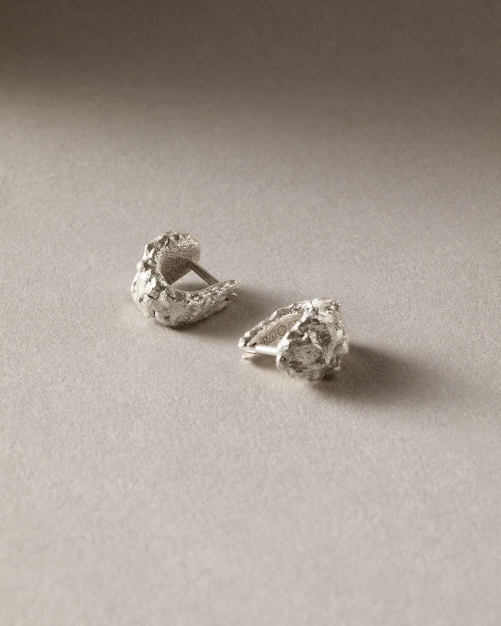 Clay earrings silver Nootka