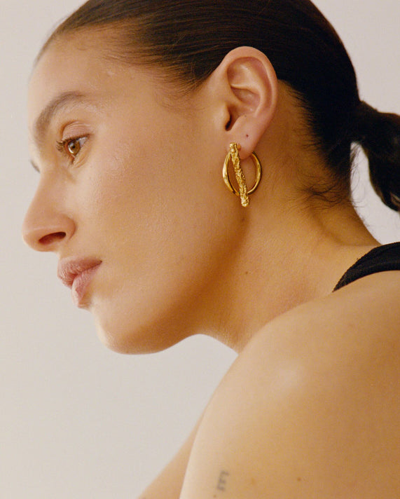 Nootka Split earrings gold