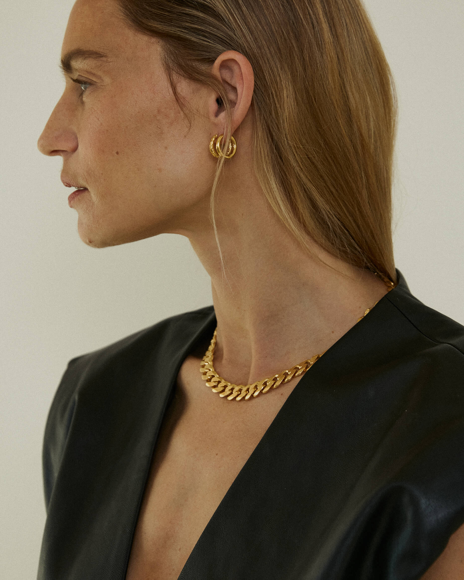 Nootka Raw Necklace Gold